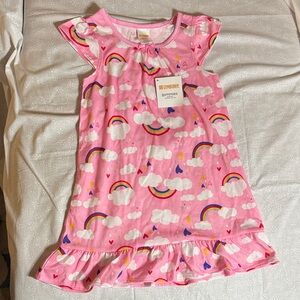 Gymboree Pink Nightgown with Rainbows and Clouds